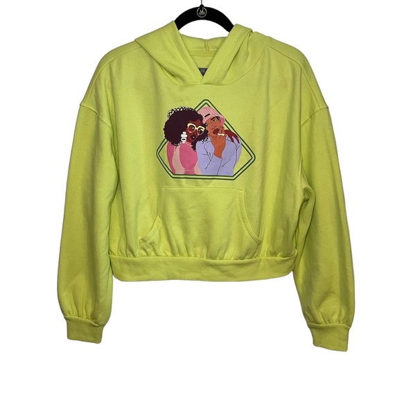 Black History Croped Yellow Lime Sweatshirt Size: Medium - Picture 1 of 4